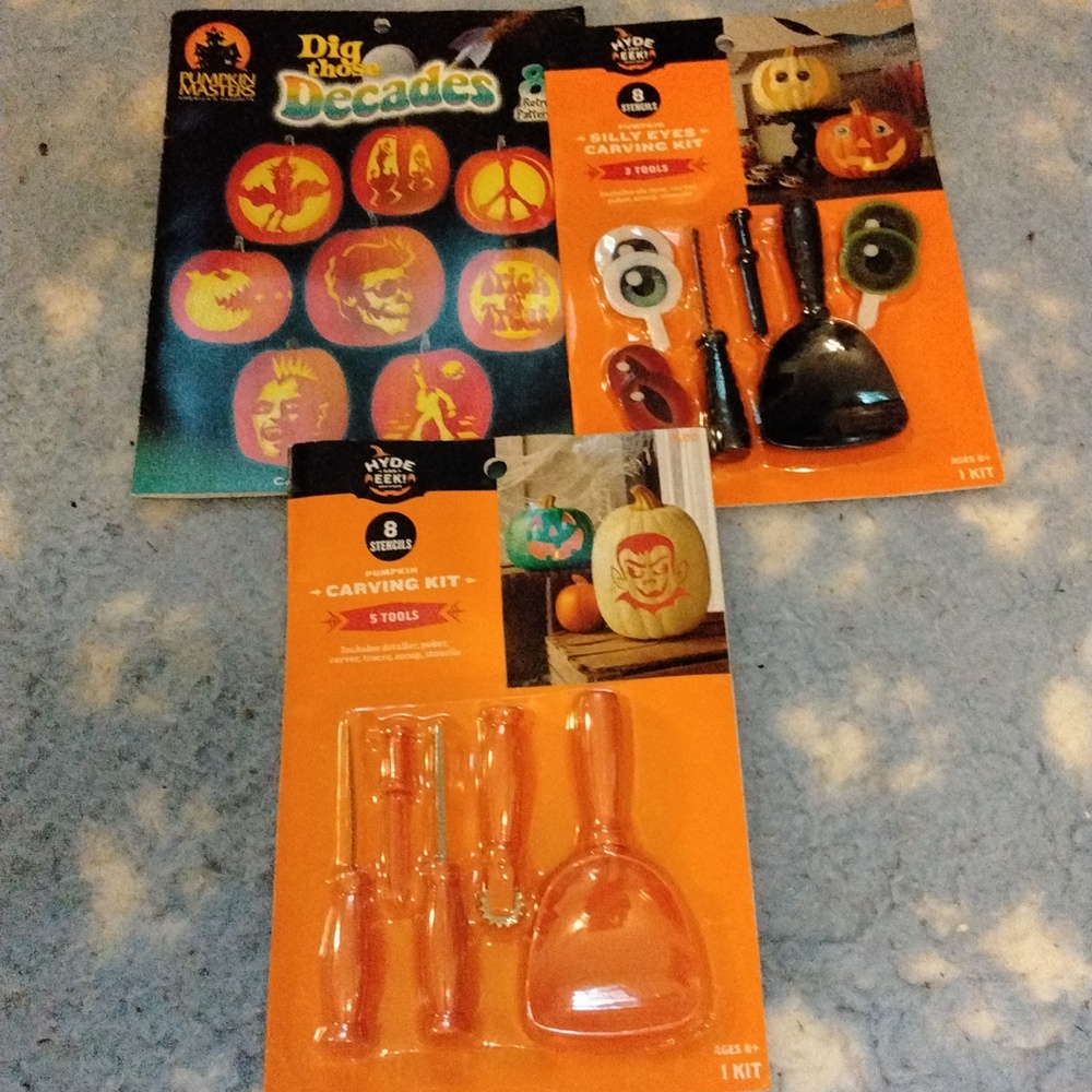 Halloween Pumpkin Carving Party Bundle! 2 Full Kits + 7 extra stencils!